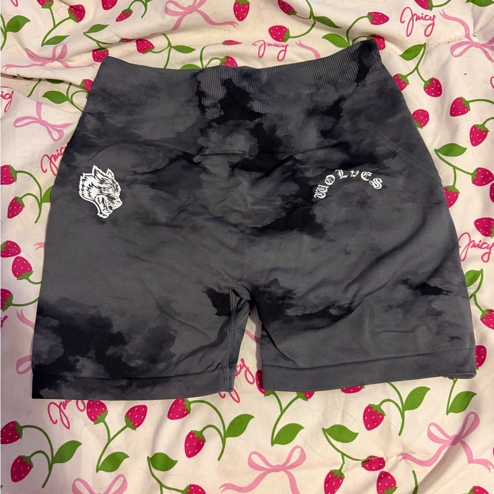 Darc Sport Black Tie-Dye 'Wolves' Shorts